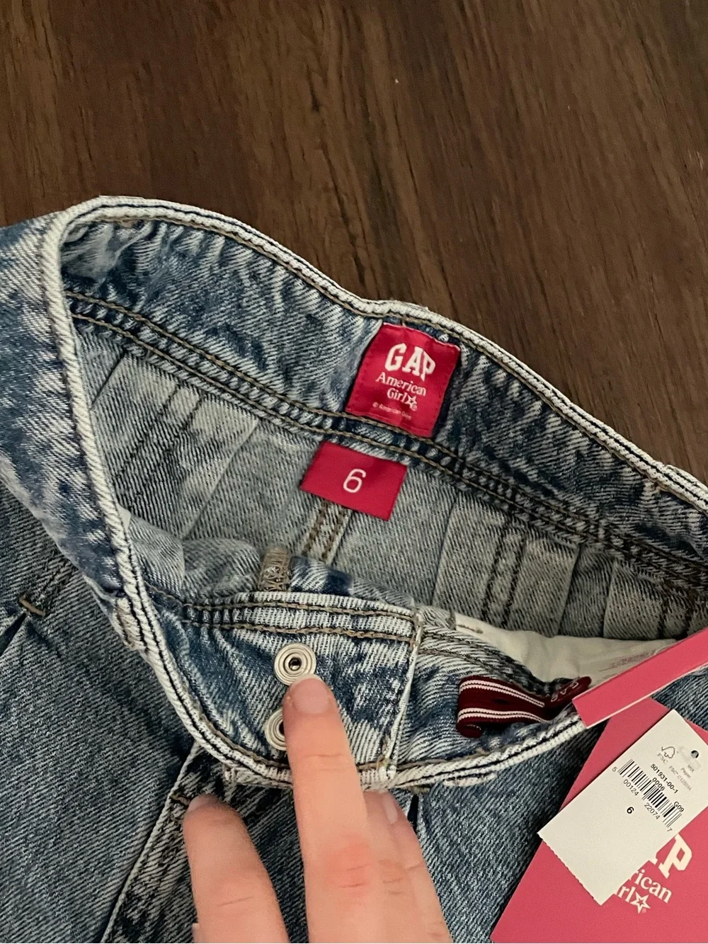 NWT GAP x American Girl Girls Pleated Denim Skirt 6
